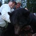 Scott from Las Vegas with his giant bear over 7 feet, the "Lover" bear